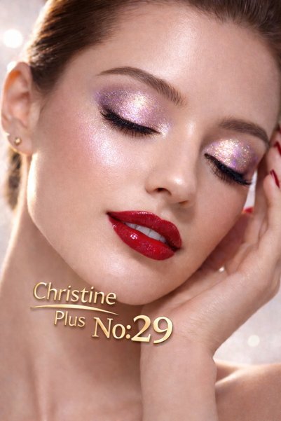 Christine Plus Fine Shimmering Eyeshadow in Powder Form - Cream Gold Lilac Shimmer No:29 (Eyeshadow)