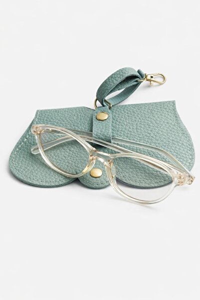 Mimoza Accessories حافظة نظارات جلدية، حقيبة يمكن تعليقها، موديل أنيق