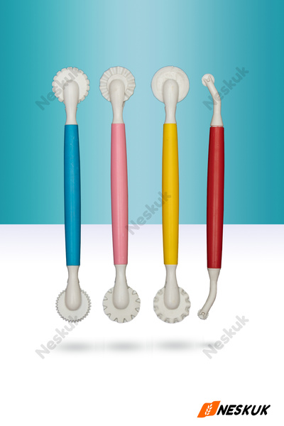 Neskuk مجموعة أقلام مارزيبان احترافية مكونة من 4 قطع لتزيين الزهور وتشكيل الس...