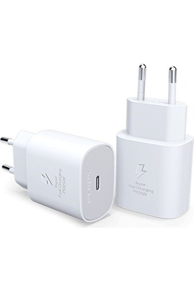 Syrox Samsung Galaxy S22 5g Uyumlu 25W Adaptör Type-C çıkışlı Super Hızlı Şarj Aleti Başlık