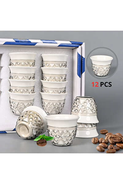 Generic Elegant gray ceramic coffee cup set with plastic coating, perfect siz...