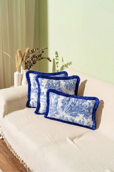 Alseko Concept Ghiveci decorativ cu ciucuri 2 buc. 43x43cm, 1 buc. Husa de pe...