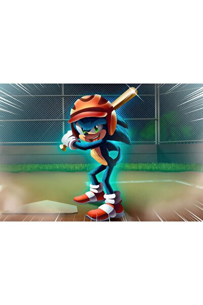 OEM Poster Sonic Ariciul Baseball, 61x90cm, poster490, Zumzeria