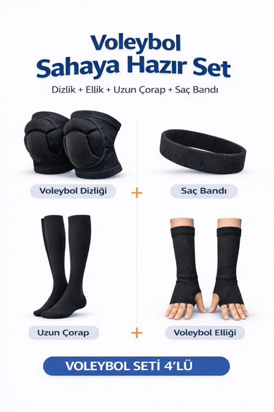 Tayzon 7 Parça Voleybol Seti Voleybol Dizlik 2 Adet Voleybol Kolluk Voleybol ...