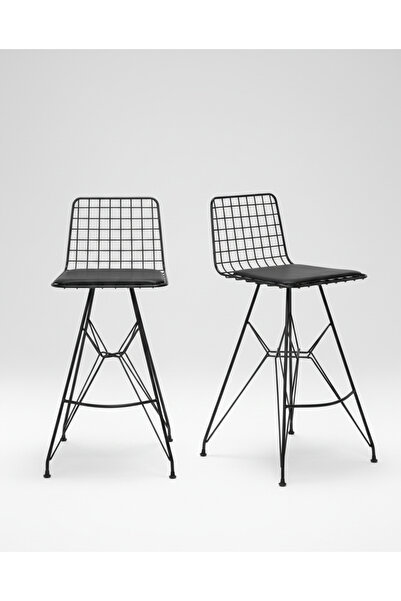 Eşyala. İkili Tel Bar Taburesi Minderli