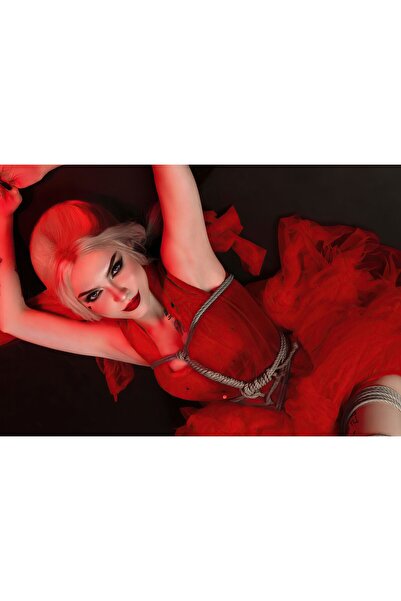 OEM Poster Harley Quinn, rochie roșie, Suicide Squad, cosplay, 61x90cm, poste...