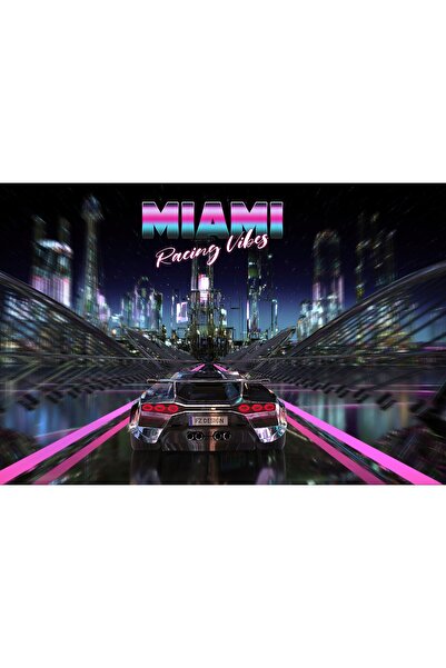 OEM Posterul Miami Racing Vibes, 61x90cm, poster1523, Zumzeria