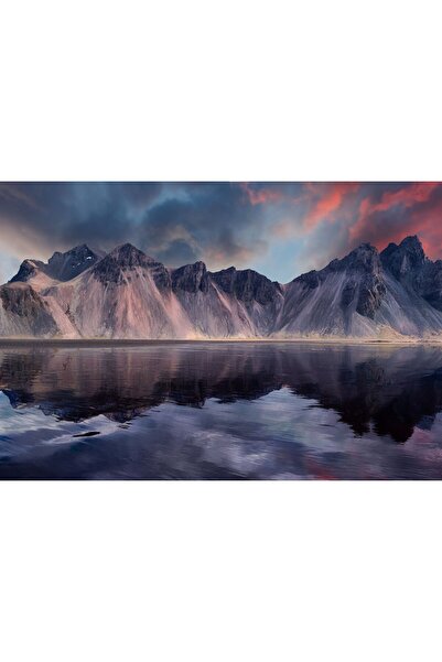 Zumzeria Tablou Canvas Reflecție emblematică a lacului din Munții Stâncoși, 8...