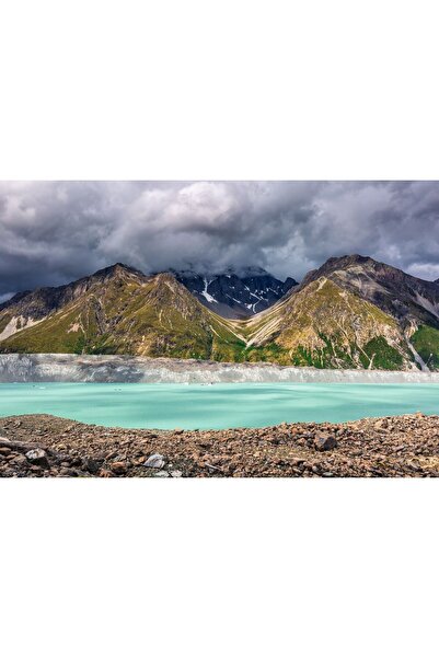 Zumzeria Tablou Canvas Azure Color Of Tasman Lake In Aoraki Mount Cook Nation...