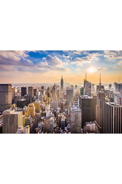 Zumzeria Tablou Canvas Vedere aeriană a zgârie-norilor metropolitani, 80x50cm...