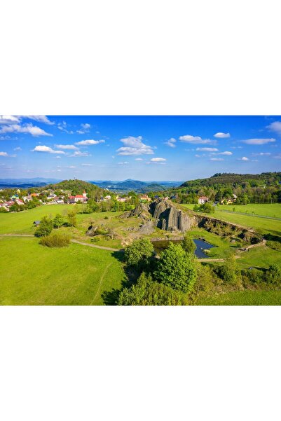 Zumzeria Pictură pe pânză Structura coloanelor de bazalt în natură, 80x50cm, ...