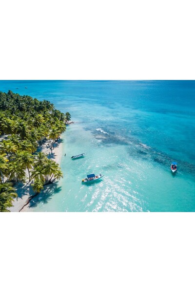 Zumzeria Pictură pe pânză Oază tropicală în paradis, 80x50cm, canvas1076,