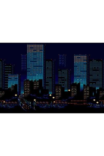 OEM Poster Pisică Noapte Pixel, 61x90cm, poster886, Zumzeria