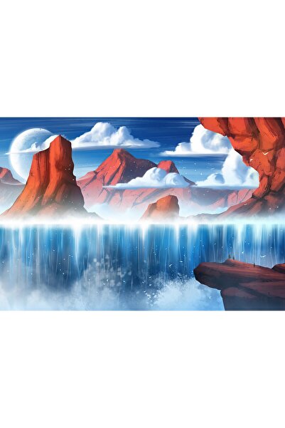 OEM Poster Cascadă Lată, 61x90cm, poster1465, Zumzeria