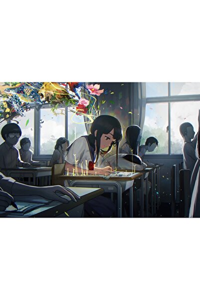 OEM Poster Fată anime la ora de artă, 61x90cm, poster812, Zumzeria