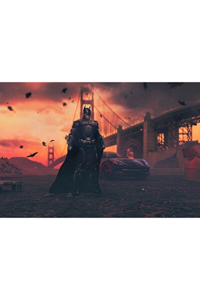 Zumzeria Tablou pânză Batman Legenda Cavalerului Negru, 80x50cm, tablou527,