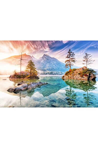 Zumzeria Tablou Canvas Reflecție Munți Pretutindeni, 80x50cm, tabloucanvas373,