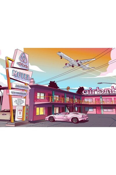 OEM Posterul Lamborghini Retro Motel, 61x90cm, poster2944, Zumzeria