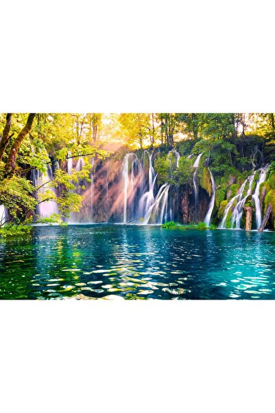 Zumzeria Pictură pe pânză Scenă de pădure Fairy Falls, 80x50cm, pictură pe pâ...