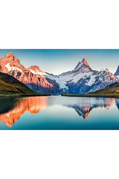 Zumzeria Tablou Canvas Culori minunate ale unei reflexii montane, 80x50cm, ta...