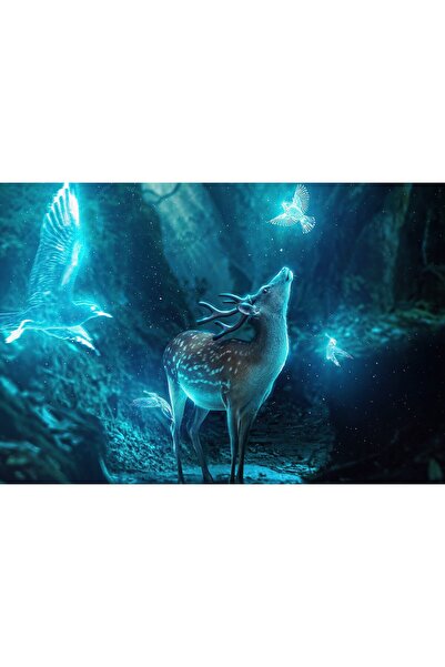 OEM Poster Pădurea Magică cu Reni, 61x90cm, poster1344, Zumzeria