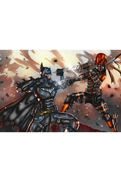 OEM Poster Batman Vs Deathstroke DC Fight, 61x90cm, poster1698, Zumzeria