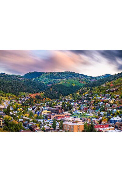 Zumzeria Tablou Canvas - Невероятни цветове на зашеметяващ планински град, 80...