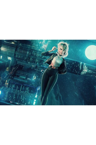 OEM Poster Gwen plimbându-se prin oraș, 61x90cm, poster2673, Zumzeria