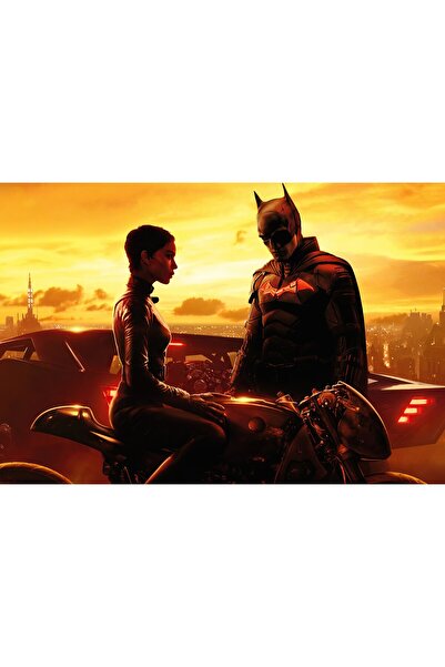 Zumzeria Tablou Canvas Batman And Catwoman In The Batman Movie 2022, 80x50cm,...