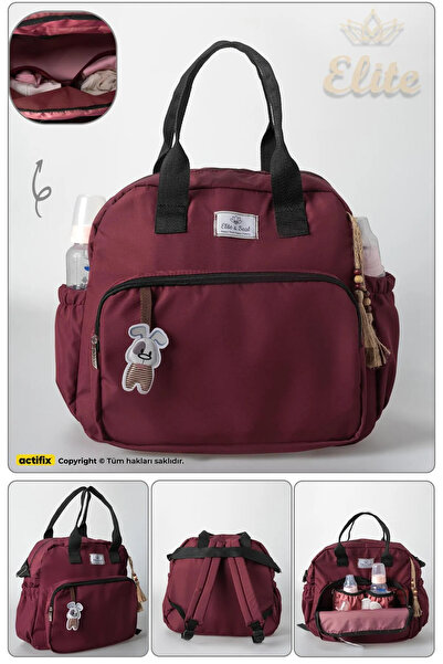 Luna Bordo Anne Bebek Bakım Sırt Çantası