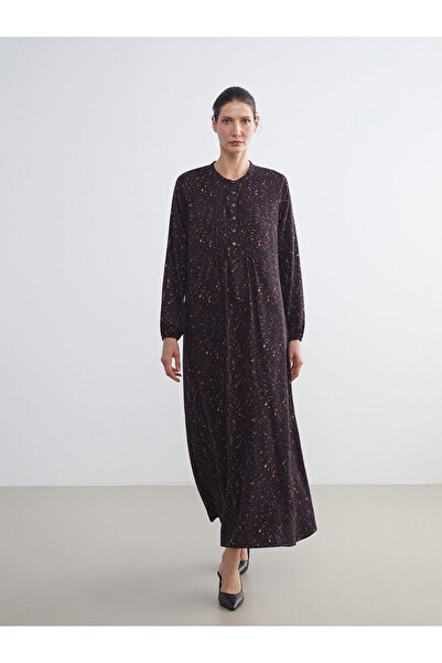 LC Waikiki Judge Collar Patterned A-Line Dress