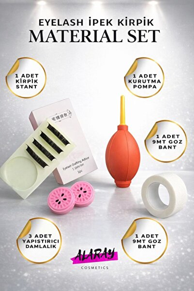 Francheska EYELASH İPEK KİRPİK YAN MALZEMELER PRATIK SET-6 PARÇA