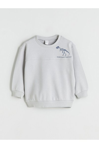 LC Waikiki Seray Yeni Sezon Dinozor Baskılı Erkek Çocuk Sweatshirt ve Eşofman Alt