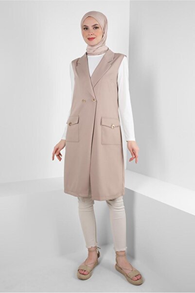 Alvina CROWACE COLLAR POCKET DETAILED VEST 43896