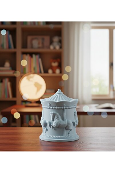 markasi Atlı Karınca Figürlü Dekoratif Kutu, Masa Üstü Düzenleyici, Bebek Çoc...