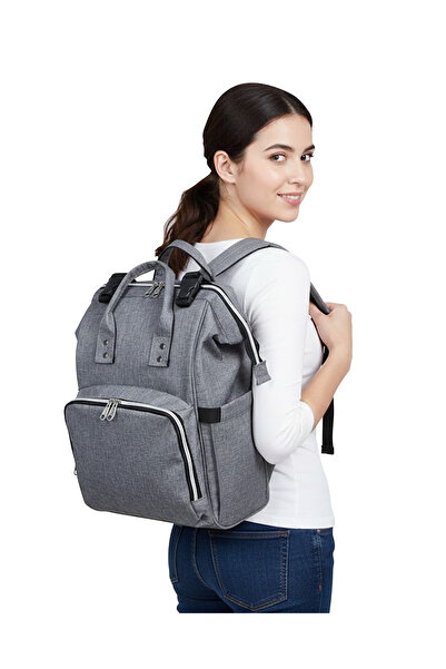 bebegen Gray Mother Baby Backpack