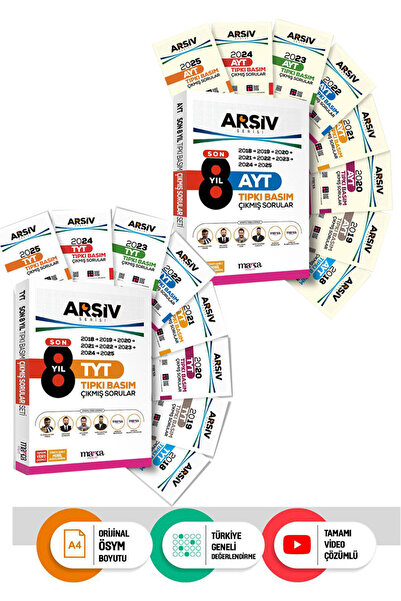 Marka Yayınları TYT AYT Son 8 Yıl Arşiv Serisi Tıpkı Basım Fasikül Fasikül Çı...