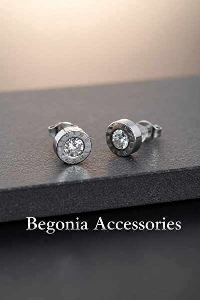 Begonia Accessories Vip Steel, Anti-Allergic, Non-Tarnish 9mm Round Zircon St...