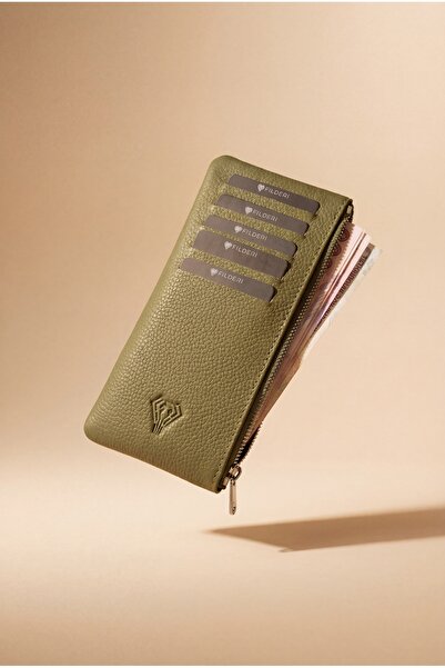 Fil Deri Genuine Leather Long Card Holder with Coin Compartment 2127