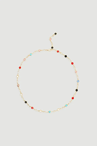 Gusto قلادة من الأحجار الكريمة الملونة - ذهبي