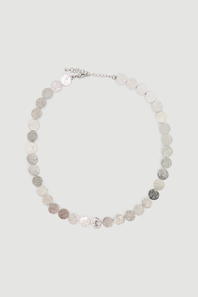 Gusto قلادة لوحة - فضية