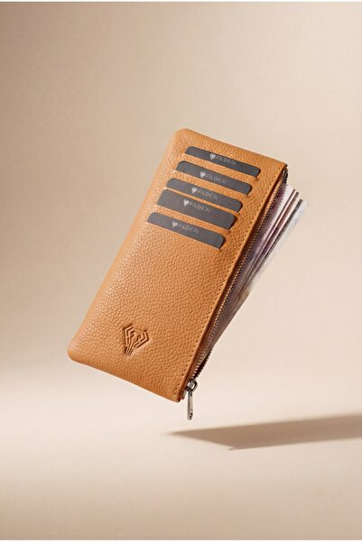 Fil Deri Genuine Leather Long Card Holder with Coin Compartment 2127