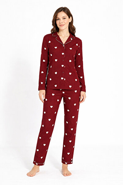 BOYRAZ Γυναικείο Σετ Πιτζάμες Σουέτ Kumaş Με σχέδιο – S–XXL