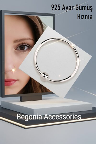 UygunGümüşçülük 925 Ayar Gümüş Tek Top Halka Hızma Piercing Delikli Deliksiz ...