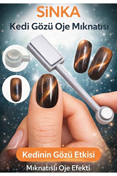 SİNKA Kedi Gözü Oje Mağneti Oje Mıknatısı