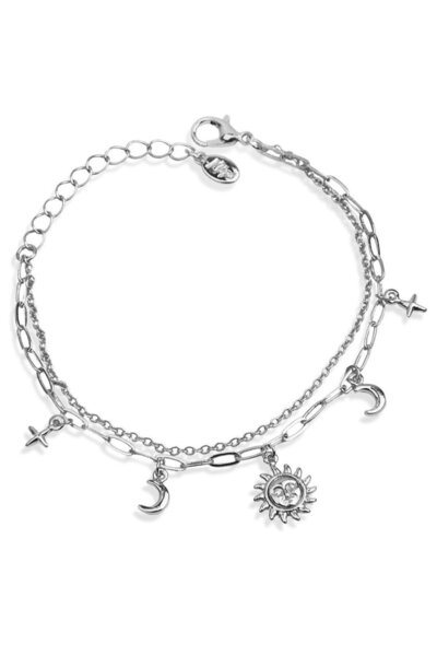 Klips Concept سوار بتفاصيل كائن شمسي بسلسلة مزدوجة