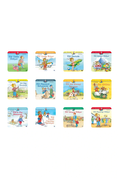 TÜRKİYE İŞ BANKASI KÜLTÜR YAYINLARI 4-6 Yaş Elif İle Tatil ve Gezi /12 Kitap/...