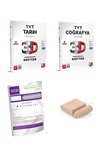 3D Yayınları 3D TYT Tarih Coğrafya Video Destekli Defter YKS 2026 Telefon Tut...