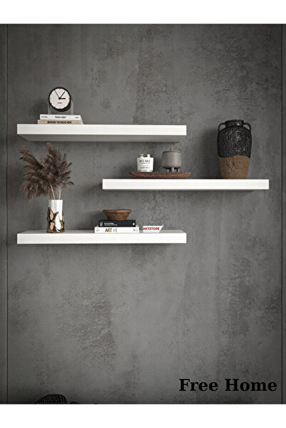 AKTHOME 3'lü Duvar Rafı Uçan Raf Dekoratif Raf 42,5*12,5ürün