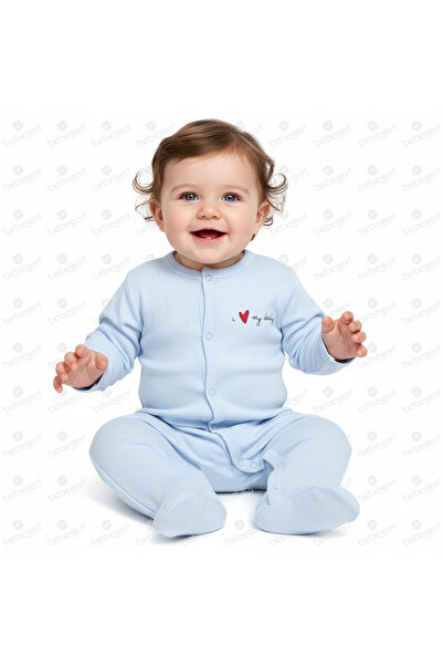 bebegen Unisex Daddy Written White Booties Jumpsuit